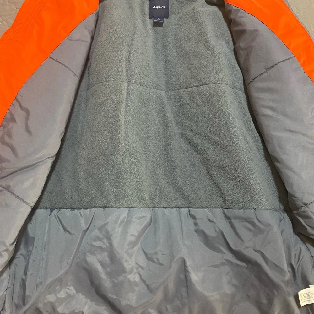 Gap‎ Kids Climate Control Max Orange Jacket Fleece Lined Sz 10